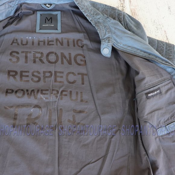 Cave Blue Men`s Long Sleeve Genuine Leather Jacket By Mauritius. - Picture 6 of 6